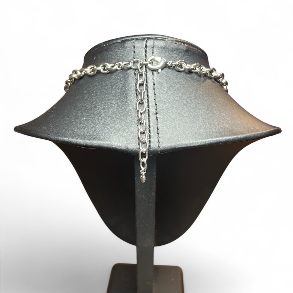 Statement Gunmetal Plated Multi Layer Choker Laye… - image 3